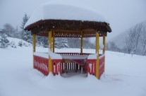 Shanti gazebo and  snow  winter